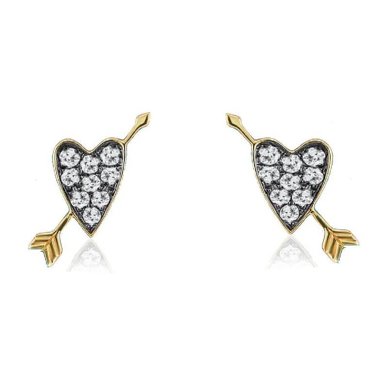 SORELLINA Diamond Heart Studs