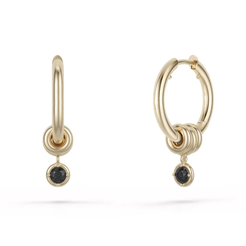 SPINELLI KILCOLLIN Zahra Max YG Noir Earrings