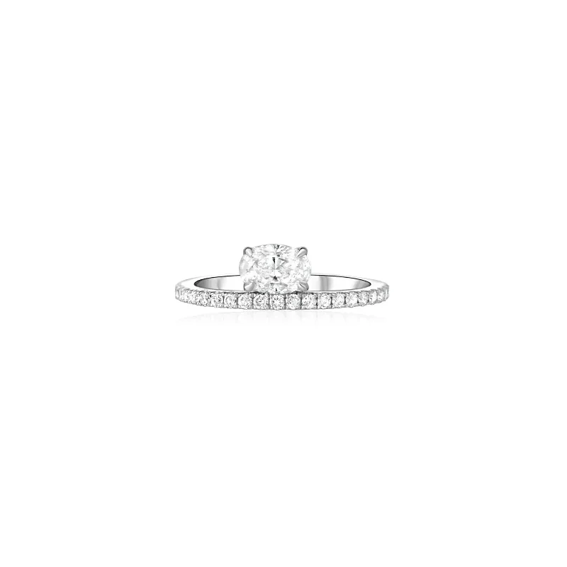 Oval Top Diamond Ring