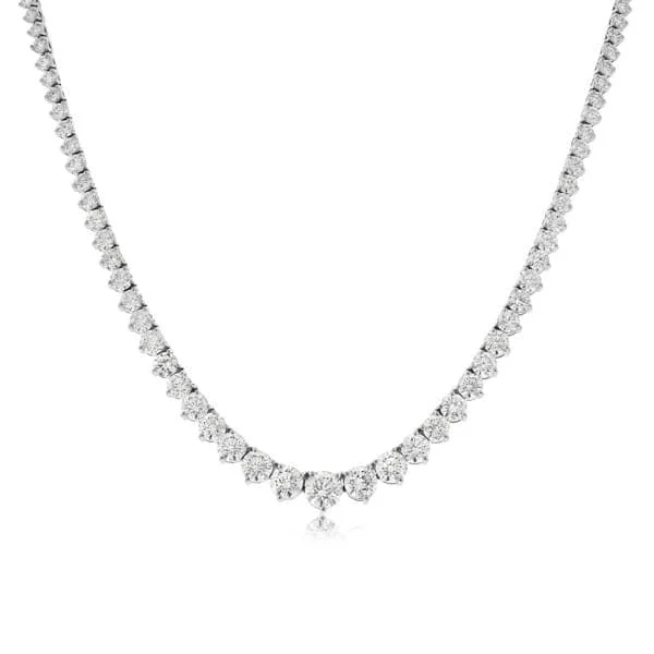 10 Carat Graduated Diamond Riviera Necklace