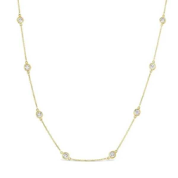 2.5 Carat Diamond by the Inch Necklace