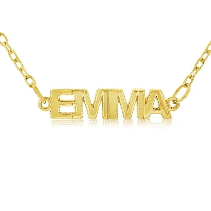 "Emma" Mini Name Plate Necklace