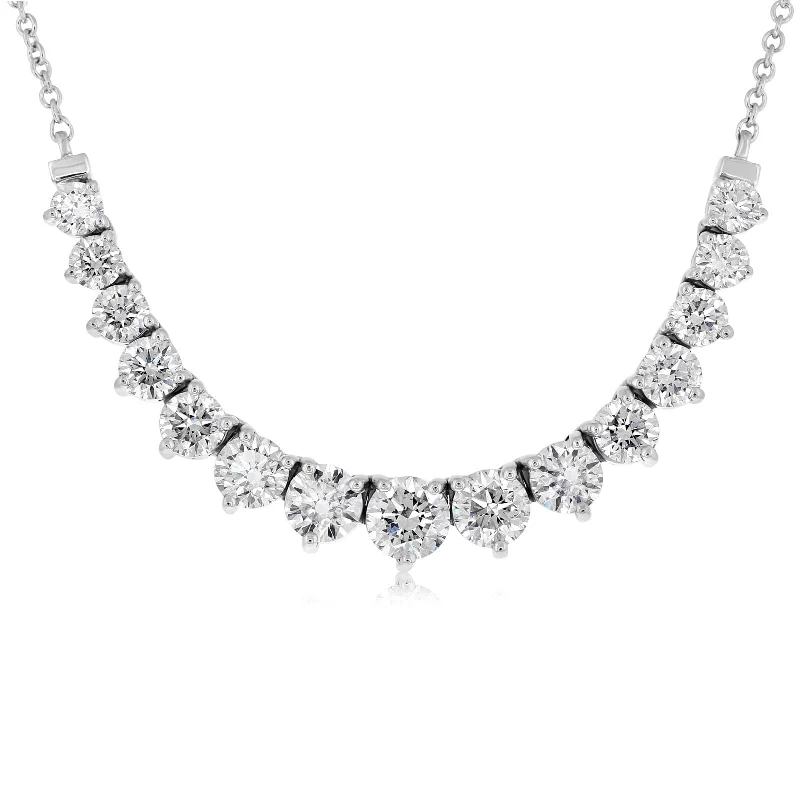 3.00 Carat Diamond Graduated Station Necklace