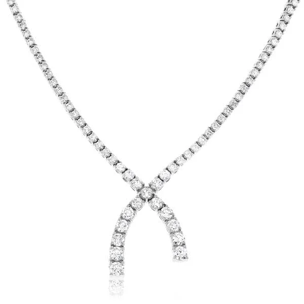 8 Carat Diamond Crossover Necklace