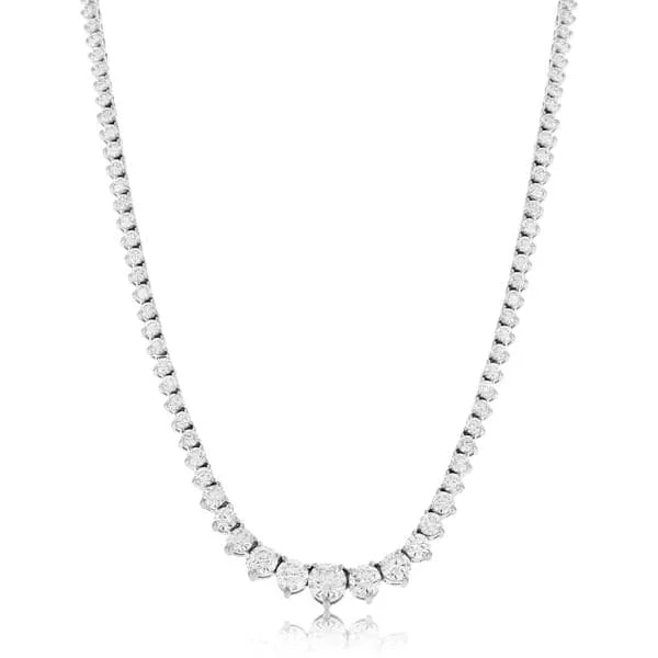 8 Carat Graduated Diamond Riviera Necklace