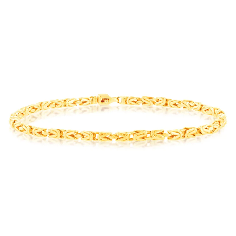 9ct Yellow Gold Fancy 19cm Bracelet