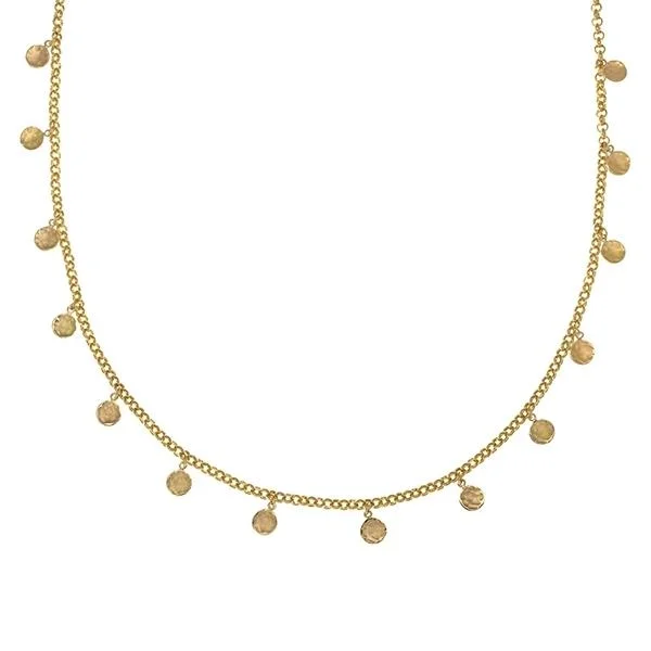 ANNE SPORTUN Hammered Disc Necklace