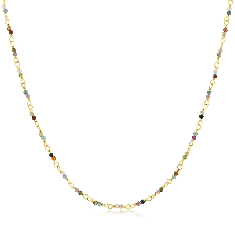 ANNE SPORTUN Hand-Tied Watermelon Tourmaline Necklace