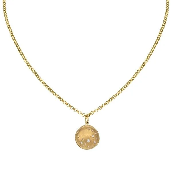 ANNE SPORTUN Luna Diamond Star Coin Necklace