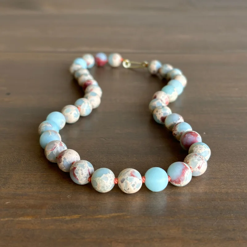 Aqua Terra Jasper Beaded Necklace