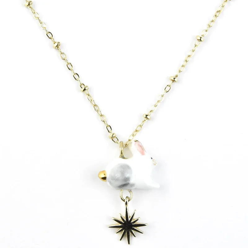 Polar Hare & Sun Necklace