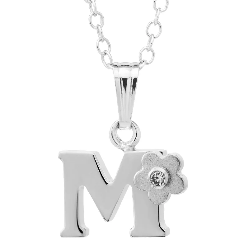 Children's Diamond "M" Pendant