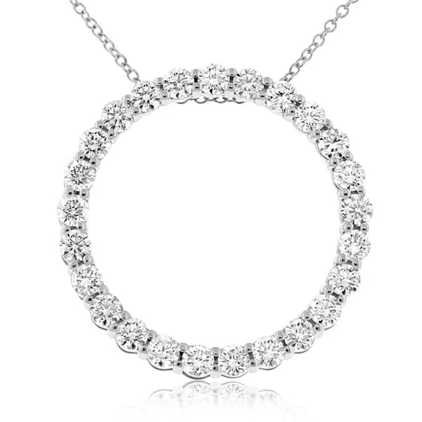 Diamond Circle Pendant Necklace