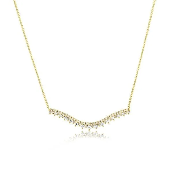 Diamond Crown Bar Necklace