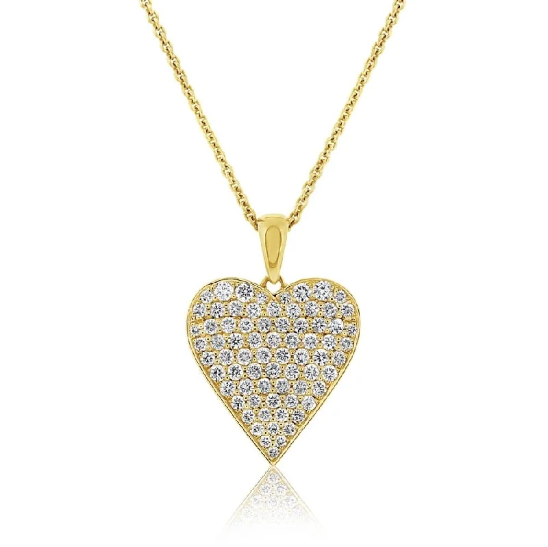 Diamond Pave Heart Pendant