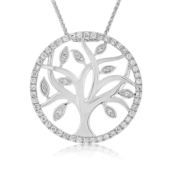 Diamond Tree Pendant Necklace