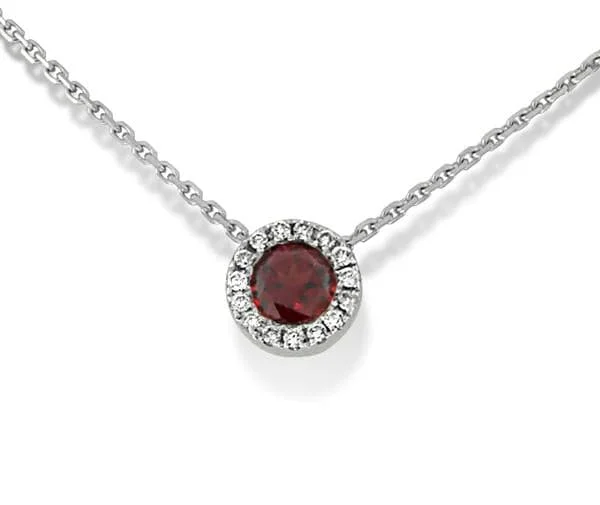 Garnet and Diamond Pendant