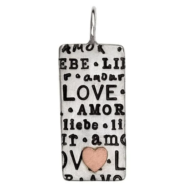 HEATHER B. MOORE  "Love. Amor. Liebe. Amour." ID Tag Charm