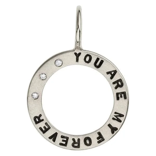 HEATHER B. MOORE Open Circle " You Are My Forever" Diamond Charm