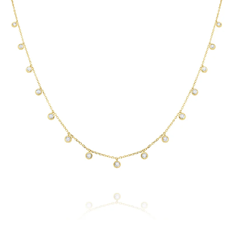 KC Designs 14k Gold and Diamond Drops Necklace, 17''