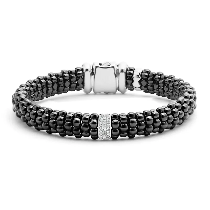 Lagos Diamond & Black Caviar Bracelet