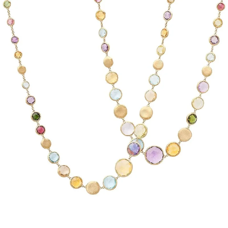 MARCO BICEGO Jaipur Color Collection Yellow Gold & Multicolored Gemstone Necklace