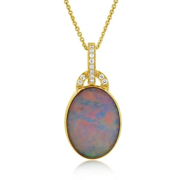 Opal & Diamond Pendant