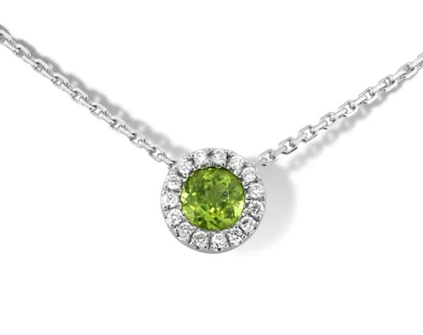 Peridot & Diamond Pendant