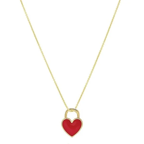 Red Enamel Heart Pendant