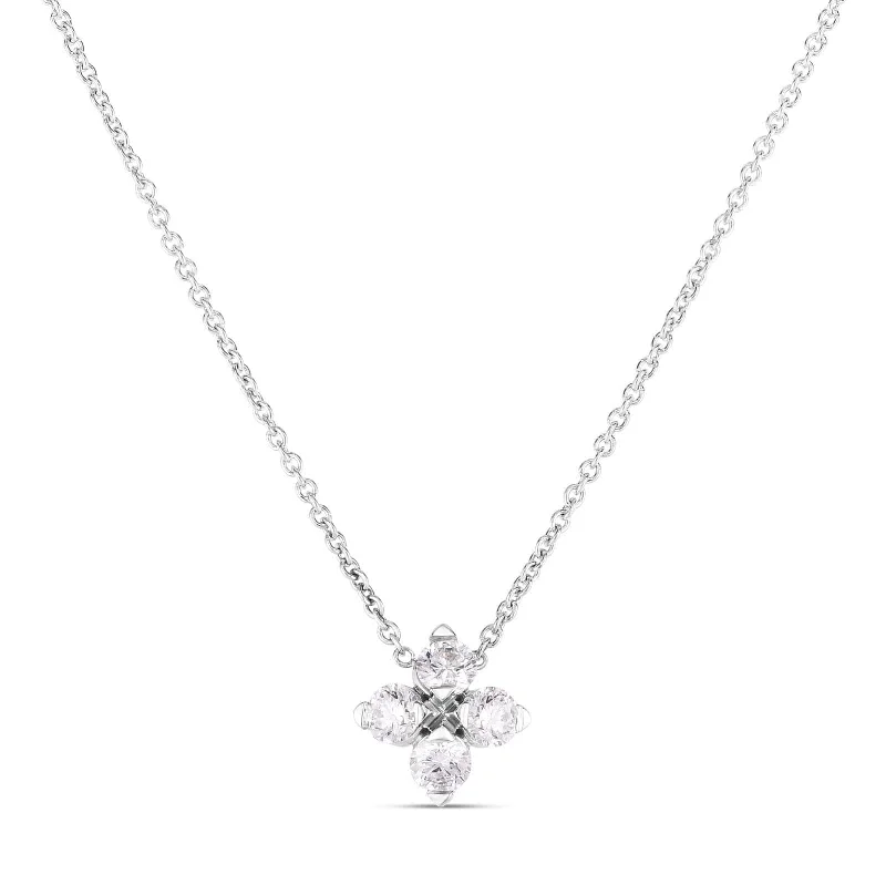 ROBERTO COIN Love in Verona Small Diamond Flower Pendant