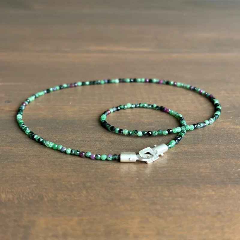 Ruby Zoisite Beaded Stone Strand