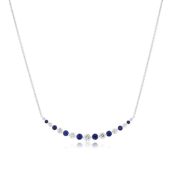 Sapphire & Diamond Bar Necklace