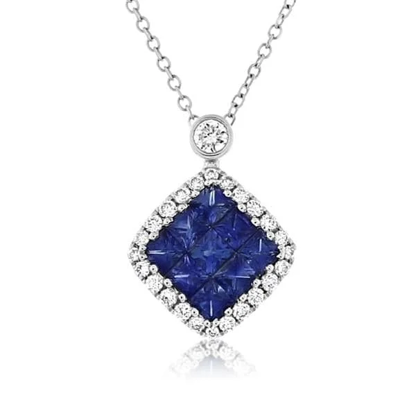 Sapphire & Diamond Pendant Necklace