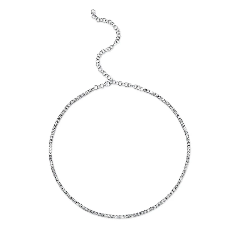 0.95CT 14K W/G DIAMOND TENNIS NECKLACE