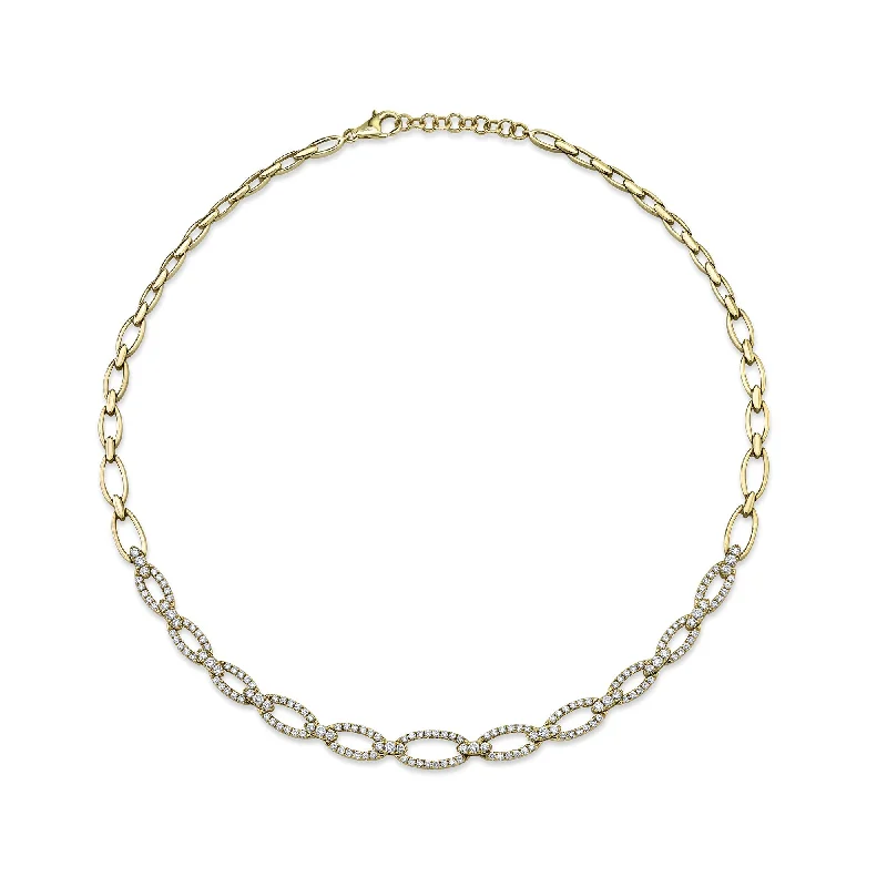 2.53CT 14K Y/G DIAMOND LINK NECKLACE