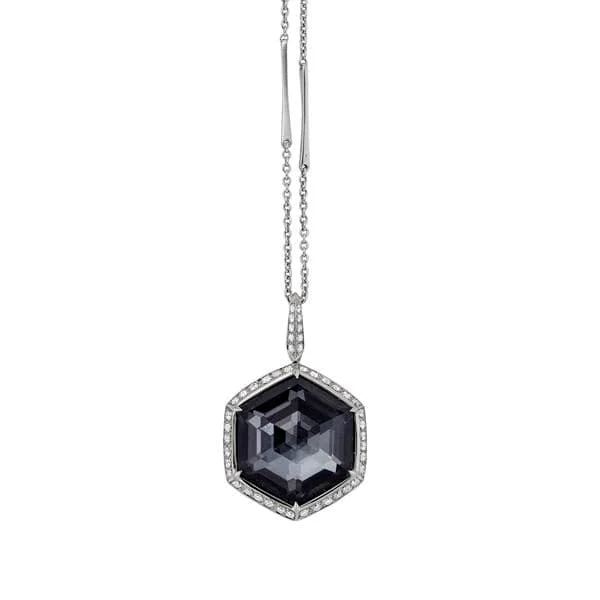 STEPHEN WEBSTER Deco Haze Hematite & Diamond Pendant