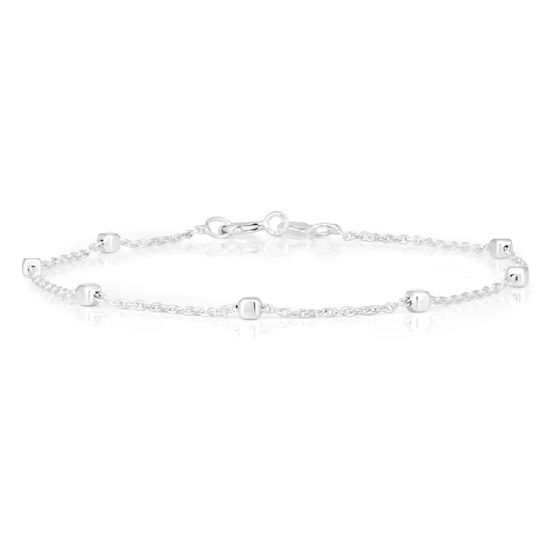 Sterling Silver 19cm Fancy Ball Bracelet