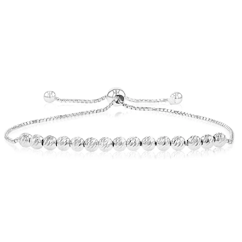 Sterling Silver Fancy Bead Bracelet