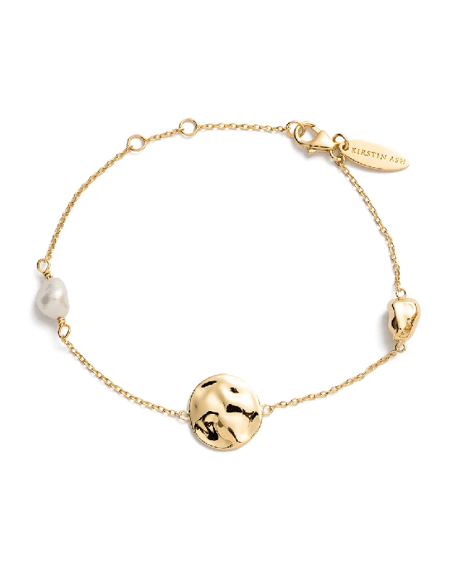 TIDAL PEARL BRACELET (18K GOLD PLATED)