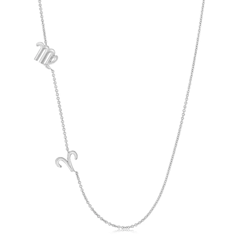 Two Charm Zodiac Station Necklace