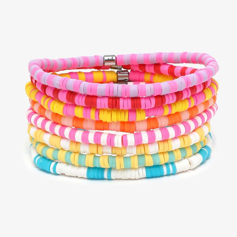 Vacation Vibes Stretch Bracelet Set of 8