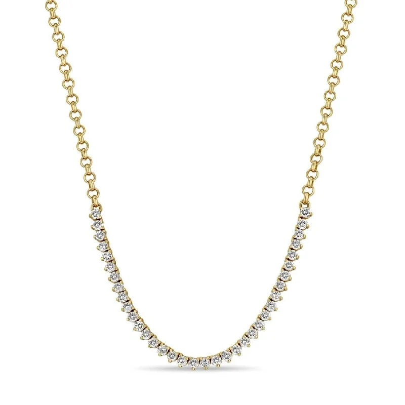 ZOE CHICCO Diamond Tennis Segment Necklace